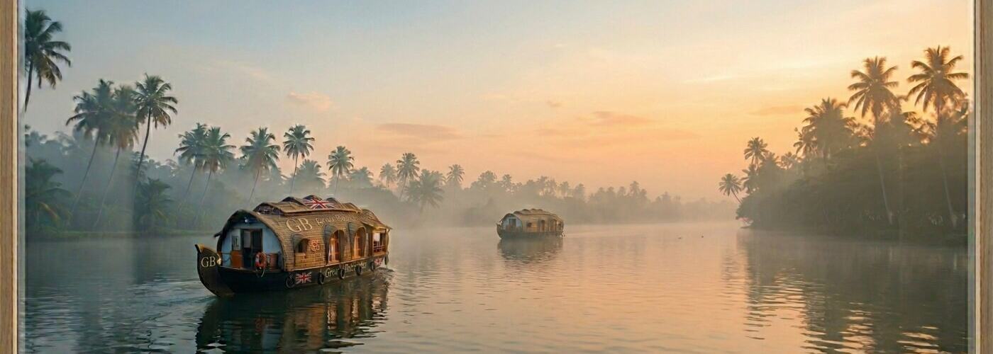 Kerala houseboat on the backwaters